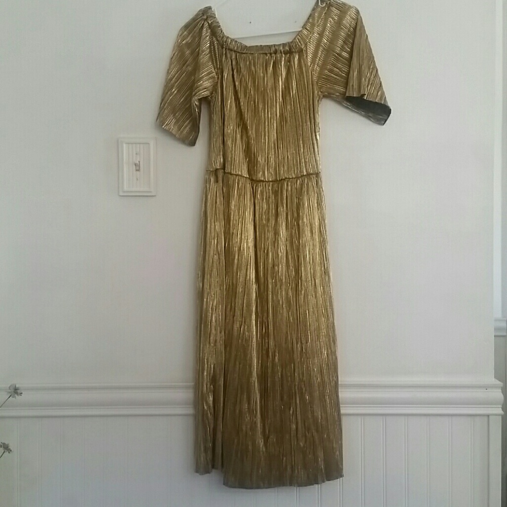 Lulu's Wishing Gold Dress